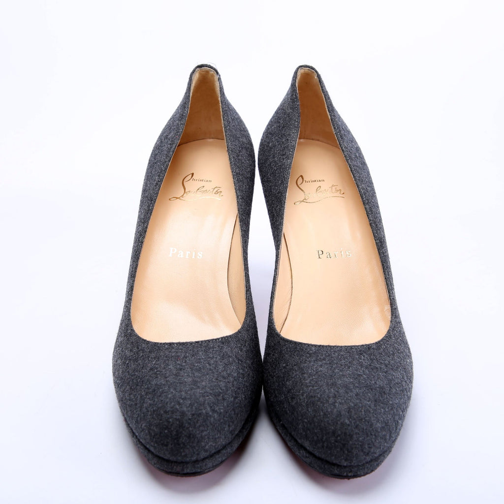 Biana 85 Wool Platform Pumps Size 39.5 Grey