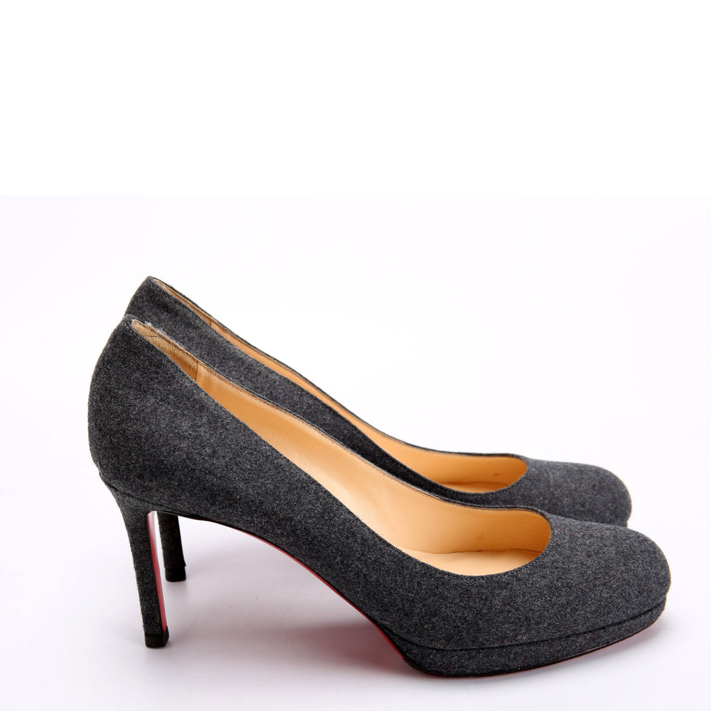 Biana 85 Wool Platform Pumps Size 39.5 Grey