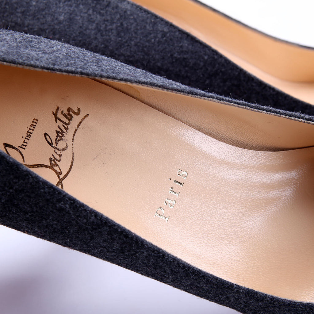 Biana 85 Wool Platform Pumps Size 39.5 Grey