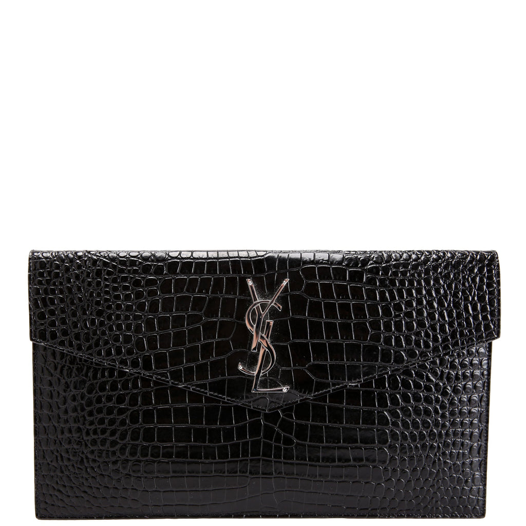 Uptown Pouch Crocodile Embossed 565739 Black