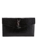 Uptown Pouch Crocodile Embossed 565739 Black