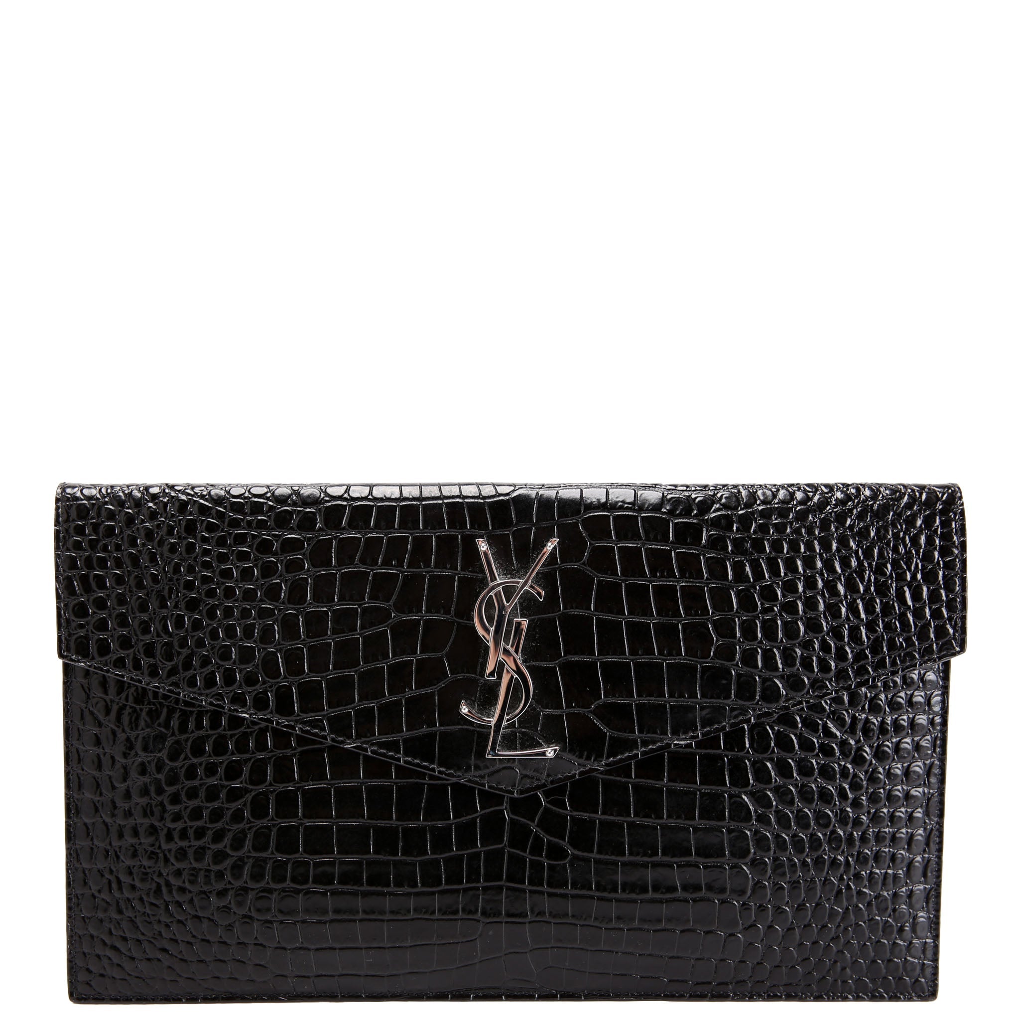 Uptown Pouch Crocodile Embossed 565739 Black