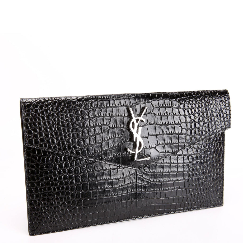 Uptown Pouch Crocodile Embossed 565739 Black
