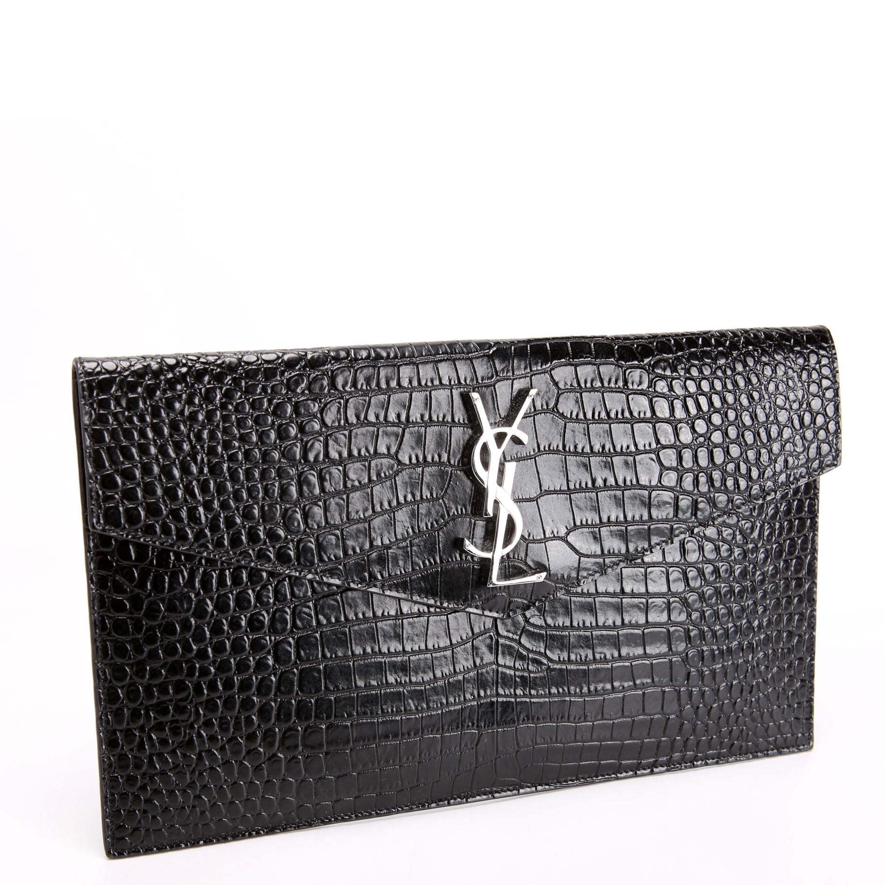 Uptown Pouch Crocodile Embossed 565739 Black