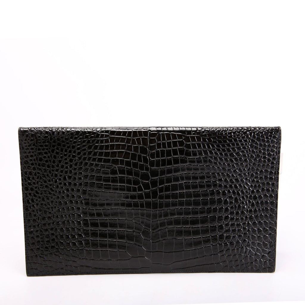 Uptown Pouch Crocodile Embossed 565739 Black