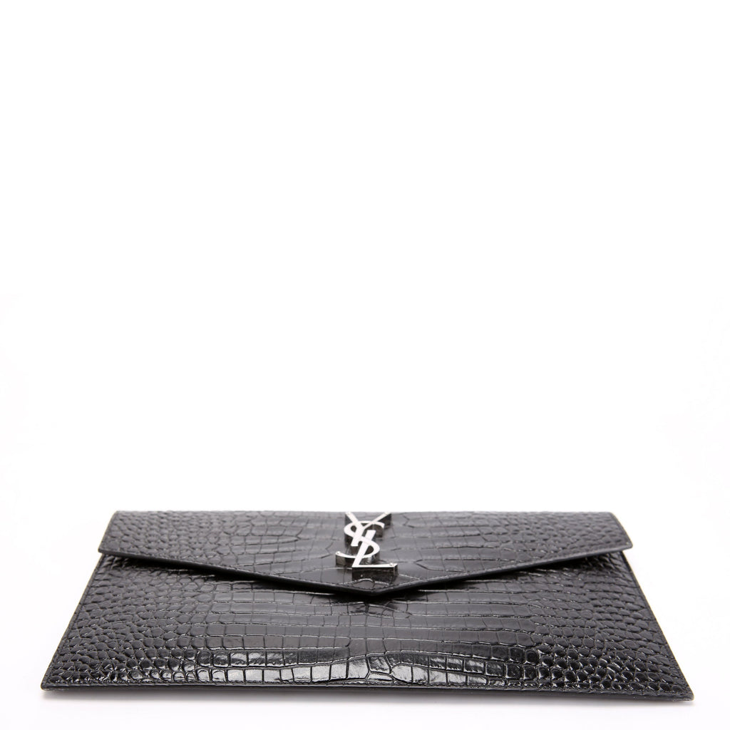 Uptown Pouch Crocodile Embossed 565739 Black