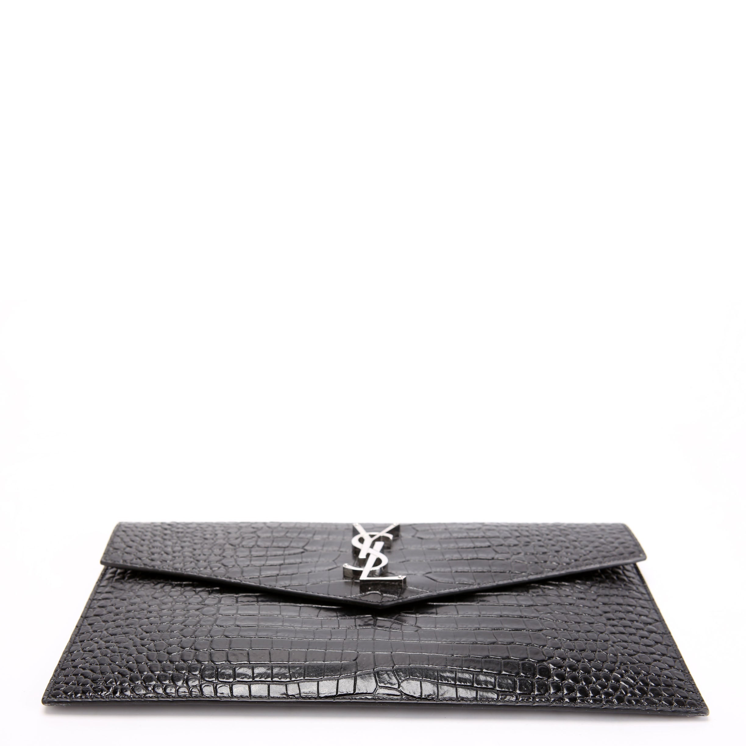 Uptown Pouch Crocodile Embossed 565739 Black