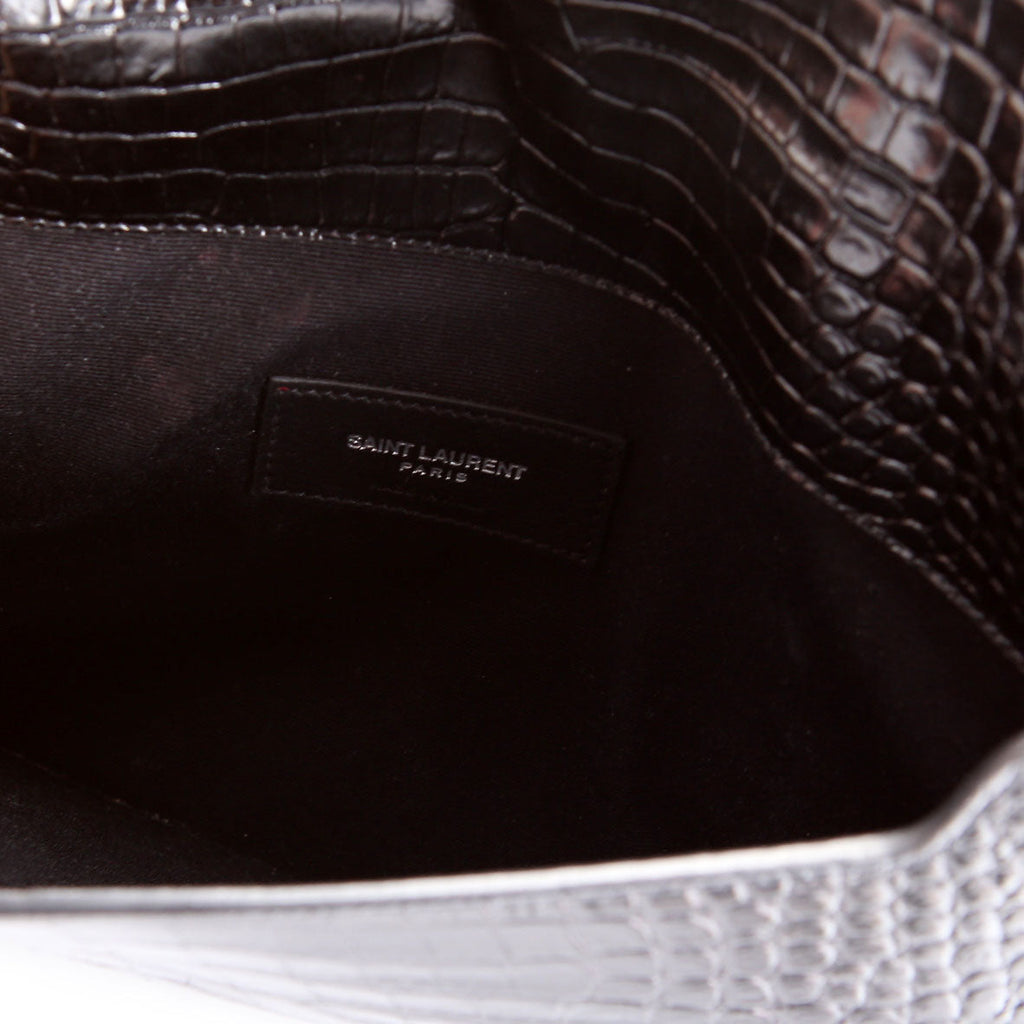 Uptown Pouch Crocodile Embossed 565739 Black