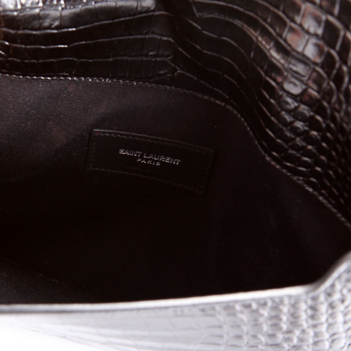 Uptown Pouch Crocodile Embossed 565739 Black