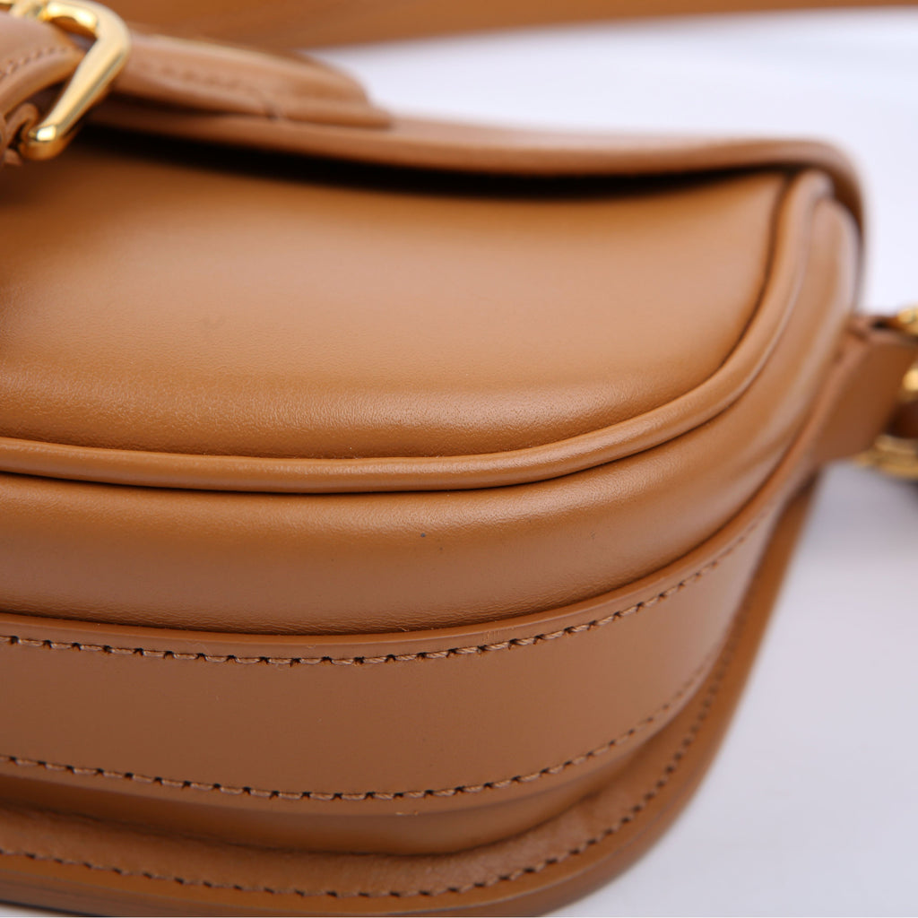 Bobby Bag Small Grained Calfskin Brown