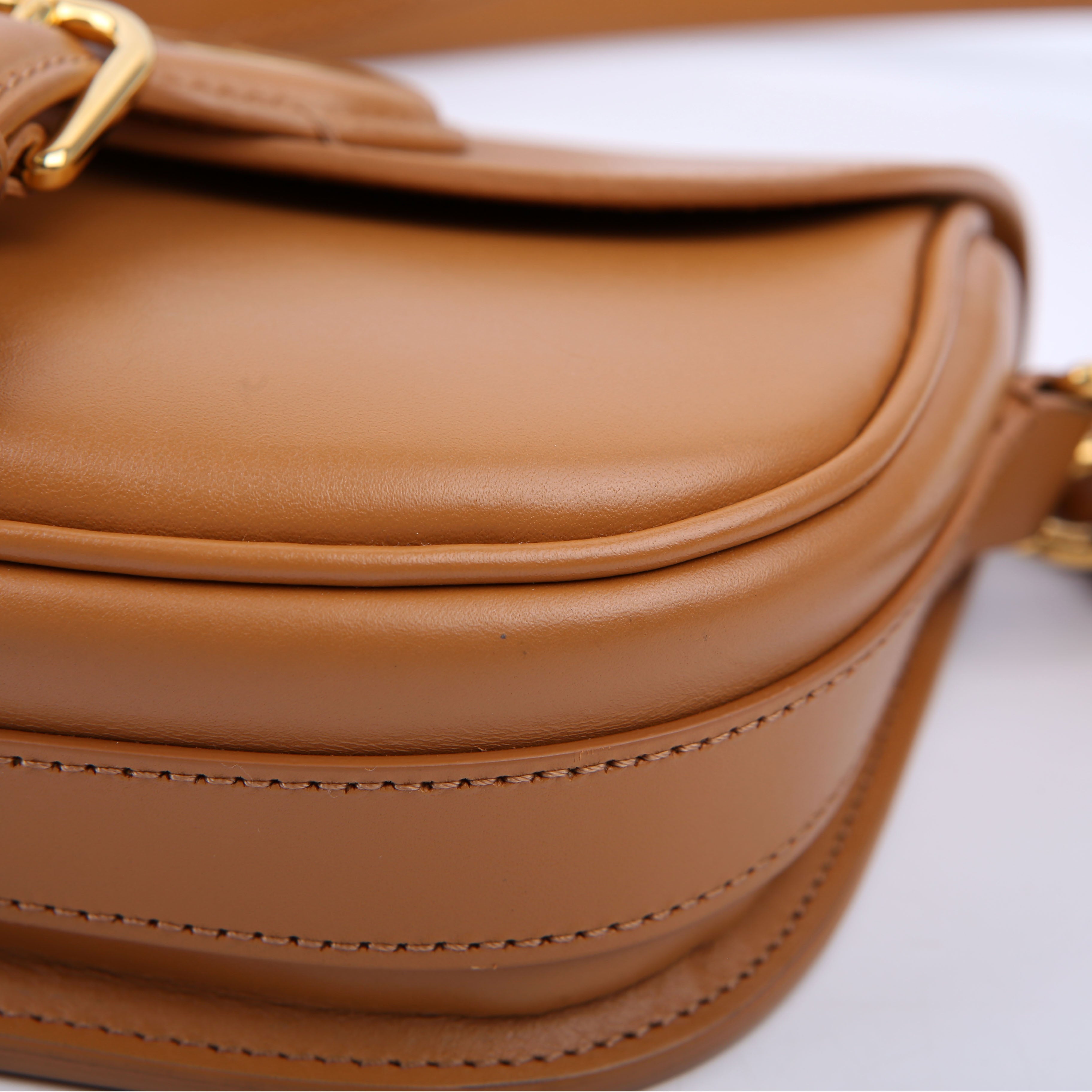 Bobby Bag Small Grained Calfskin Brown
