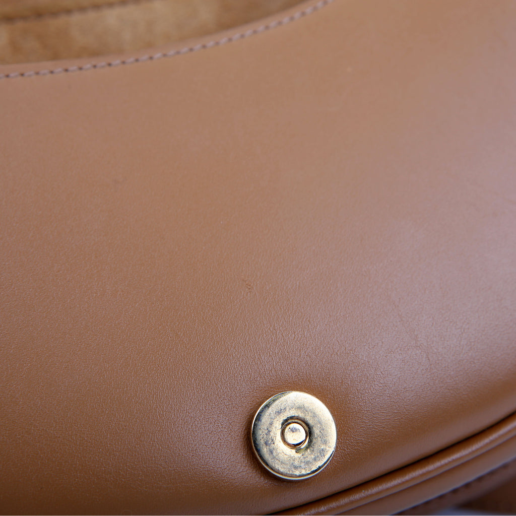Bobby Bag Small Grained Calfskin Brown