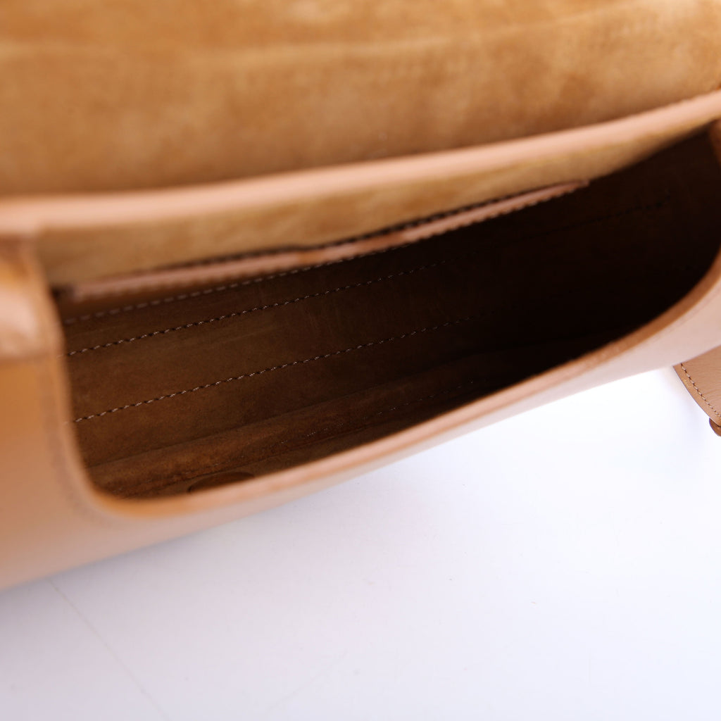 Bobby Bag Small Grained Calfskin Brown