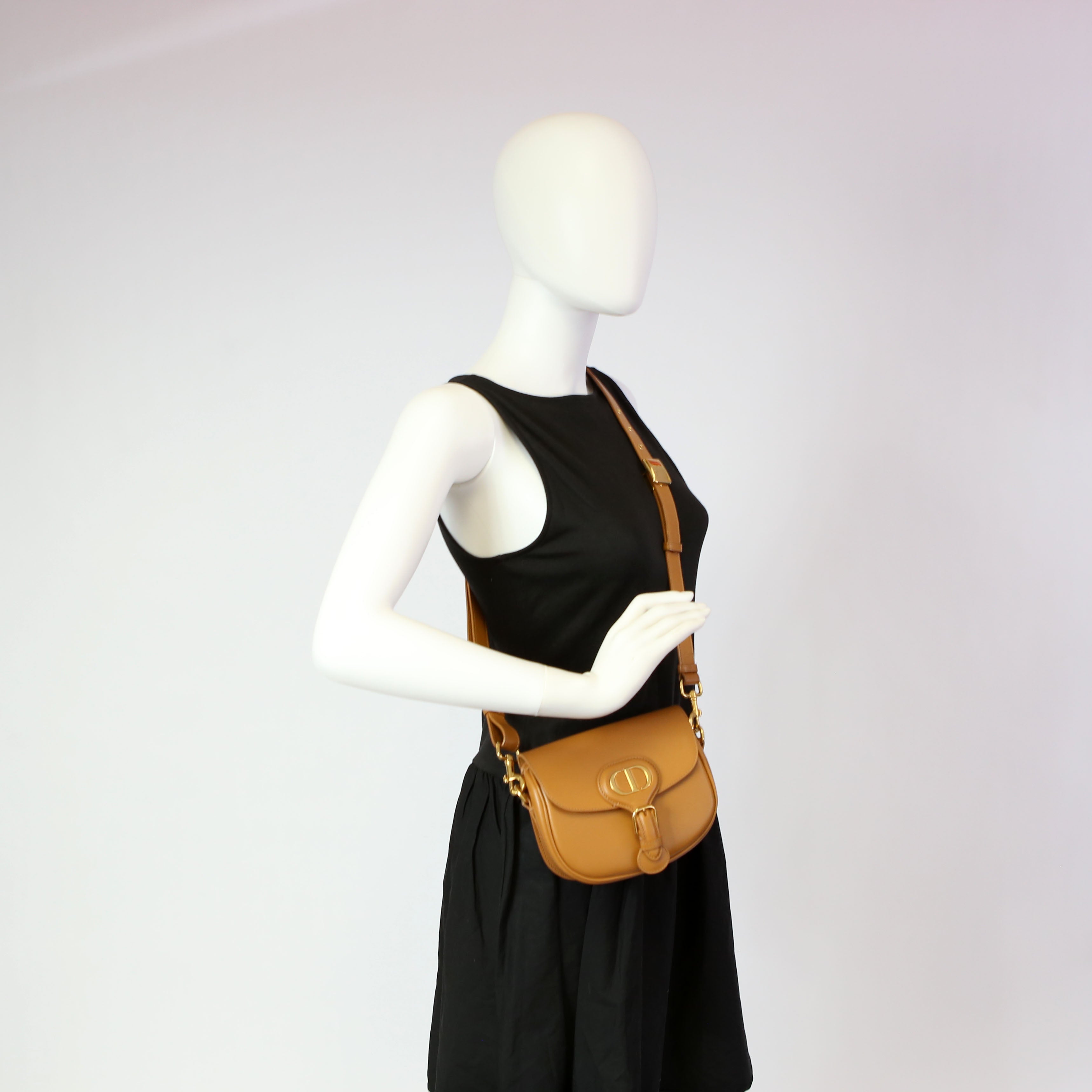 Bobby Bag Small Grained Calfskin Brown