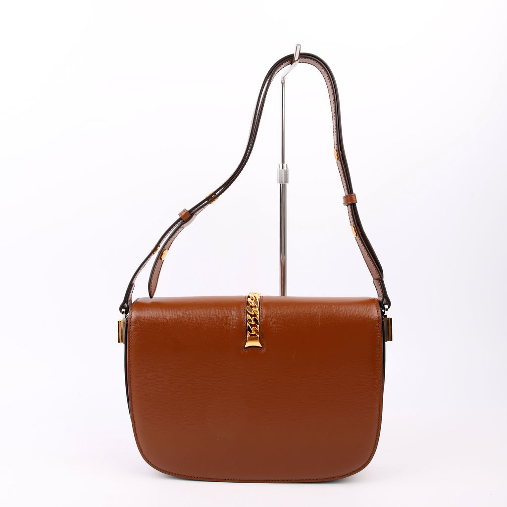 Gucci 601067 Sylvie 1969 Leather Small Brown