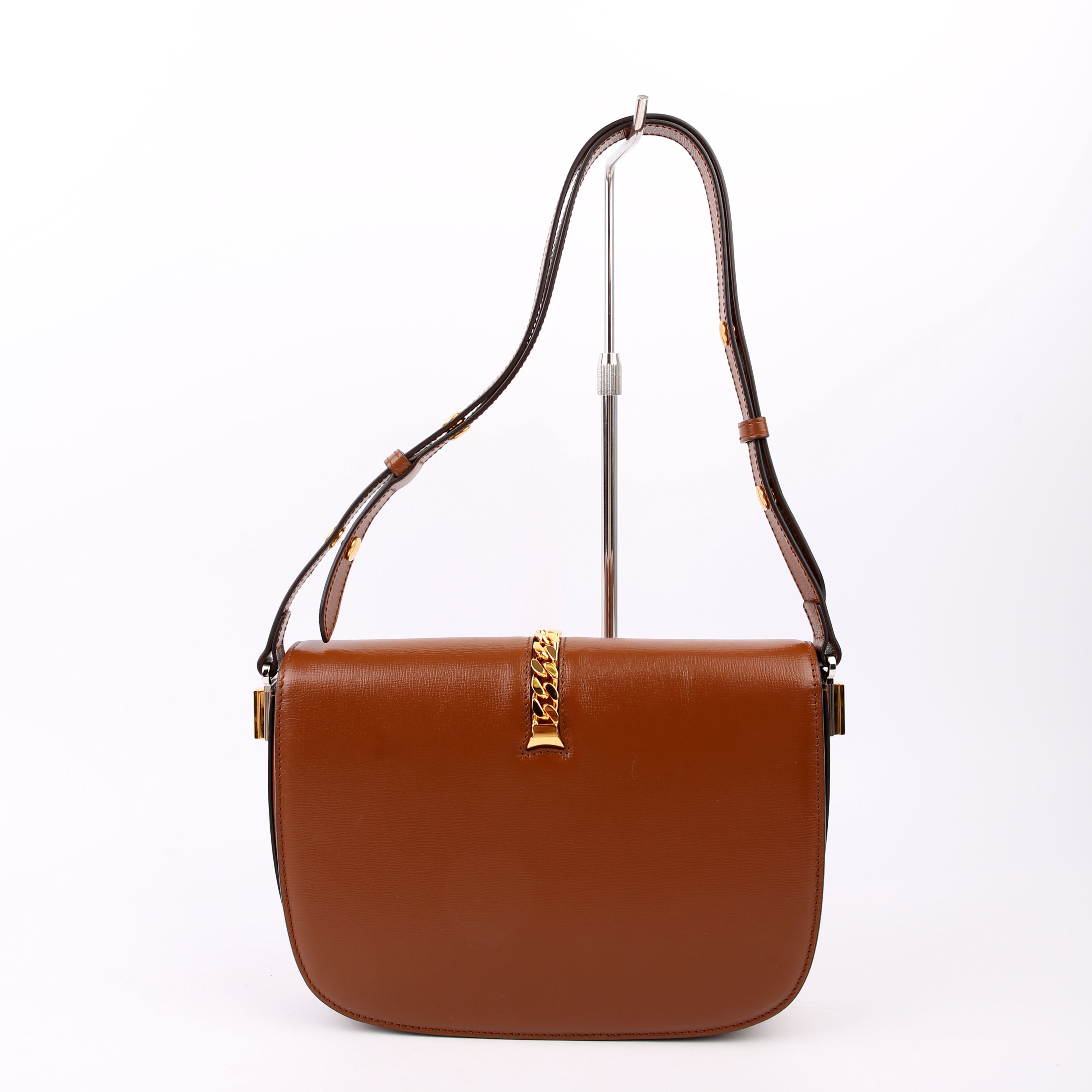 Gucci 601067 Sylvie 1969 Leather Small Brown