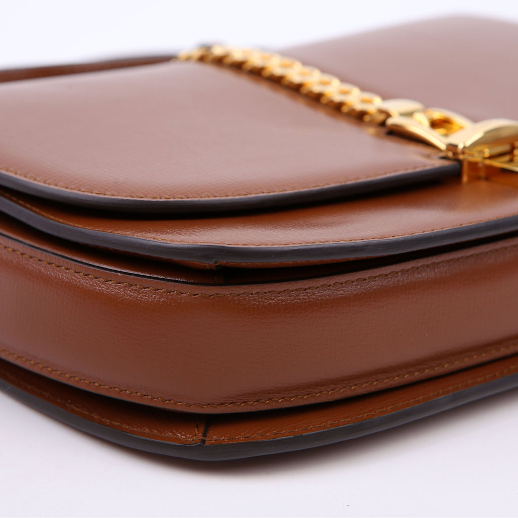 Gucci 601067 Sylvie 1969 Leather Small Brown