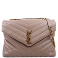 SAINT LAURENT Loulou Medium Quilted 574946 Beige