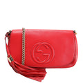Gucci 336752 Soho Chain Tassel Flap Red