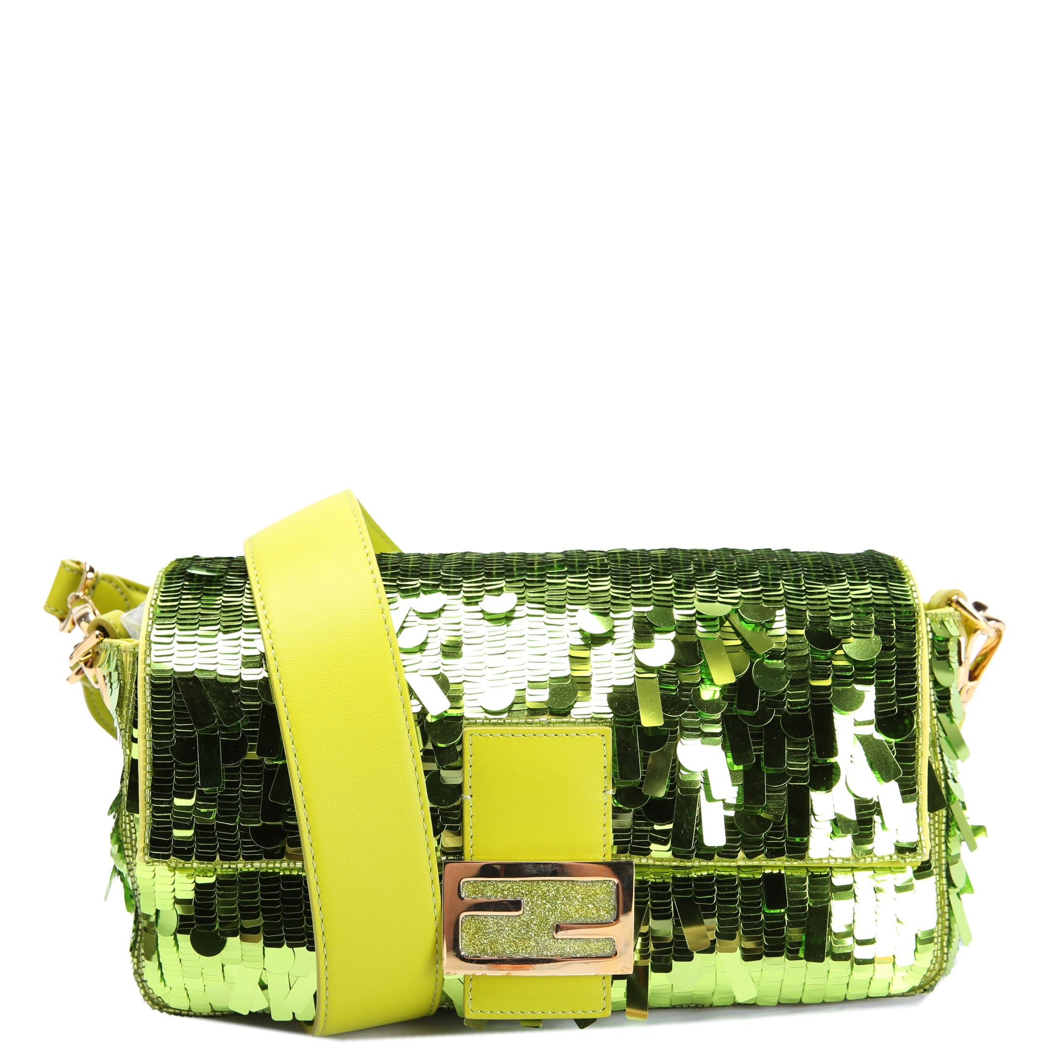 Sex And The City Sequin Paillettes Baguette Green