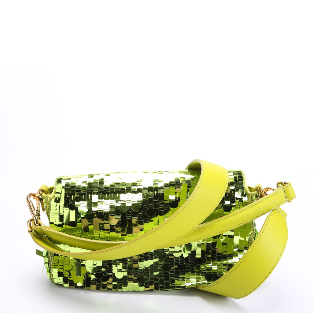 Sex And The City Sequin Paillettes Baguette Green