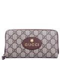 473953 Neo Vintage Zip Around Wallet Brown/Yellow