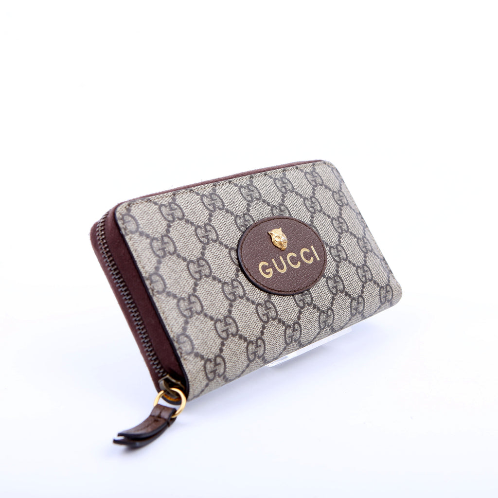 473953 Neo Vintage Zip Around Wallet Brown/Yellow