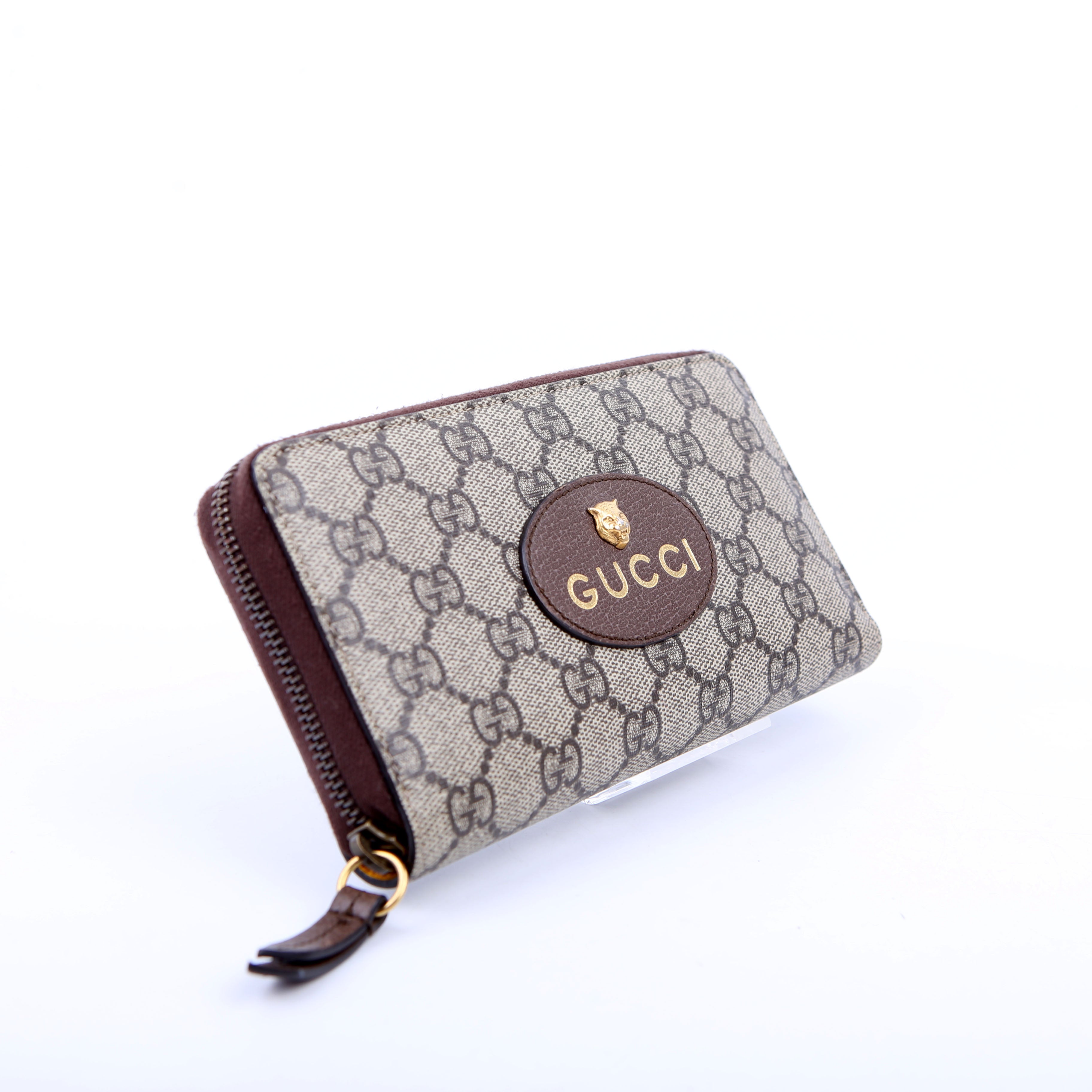 473953 Neo Vintage Zip Around Wallet Brown/Yellow