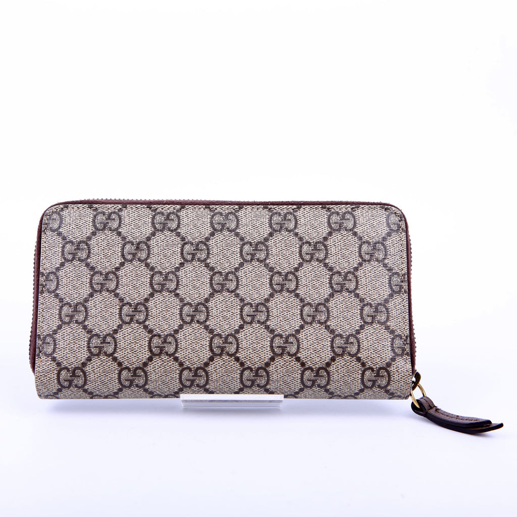473953 Neo Vintage Zip Around Wallet Brown/Yellow