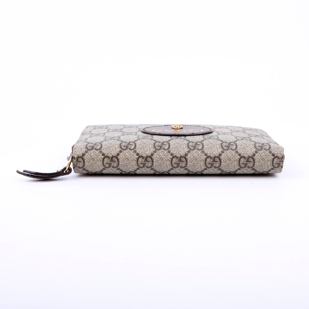 473953 Neo Vintage Zip Around Wallet Brown/Yellow