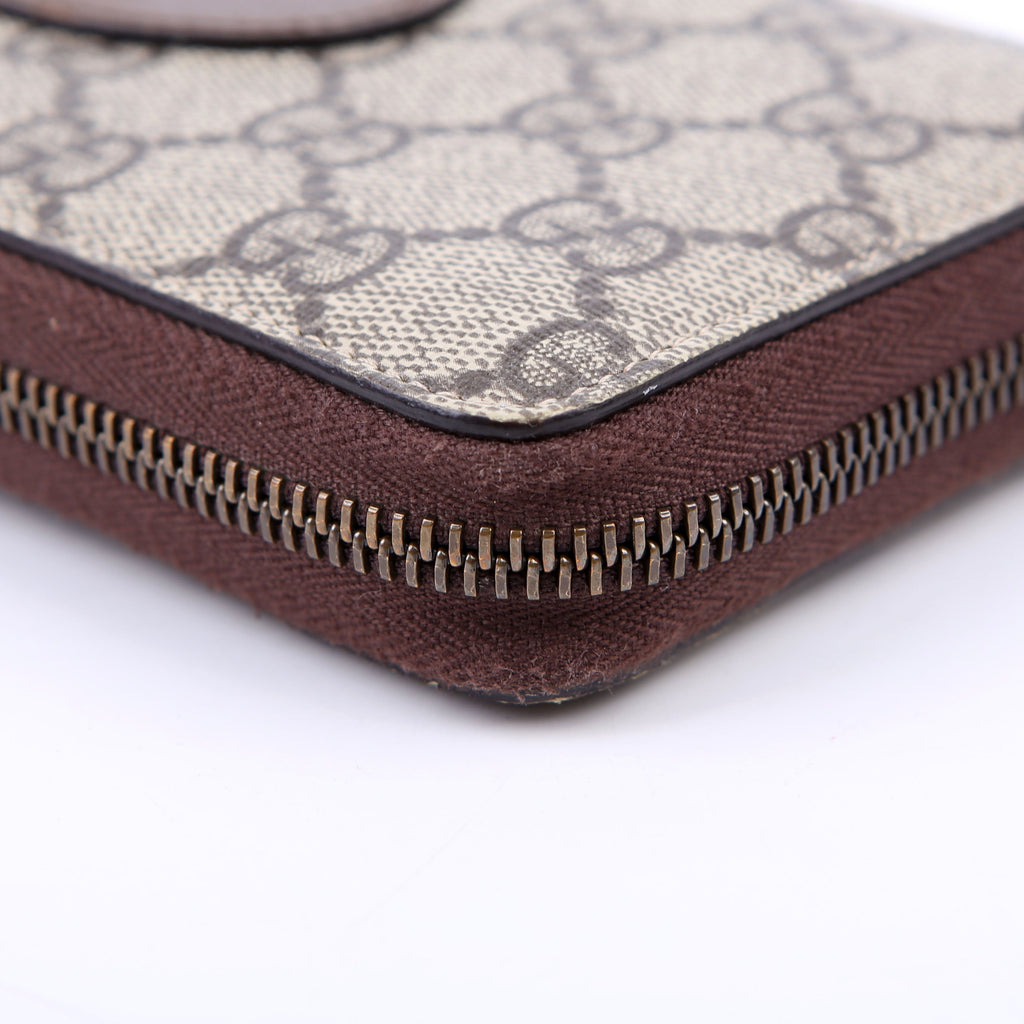473953 Neo Vintage Zip Around Wallet Brown/Yellow