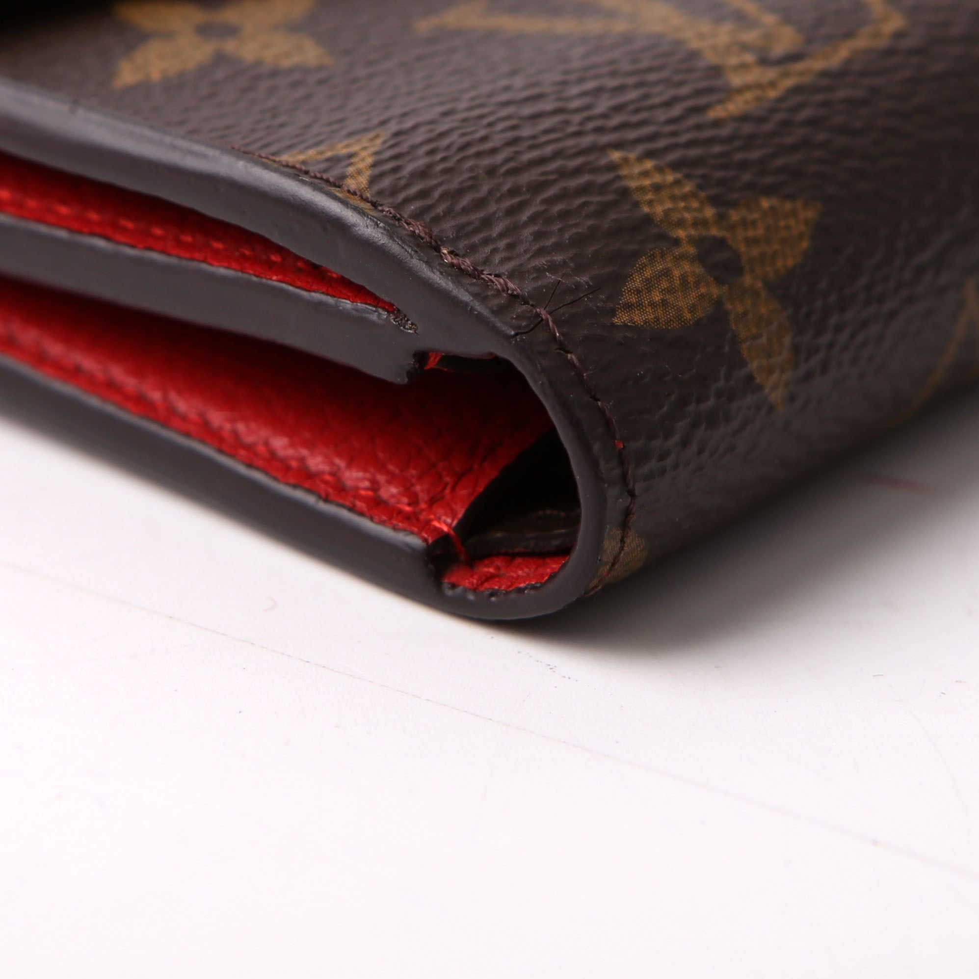 Pallas Wallet Compact Monogram Red