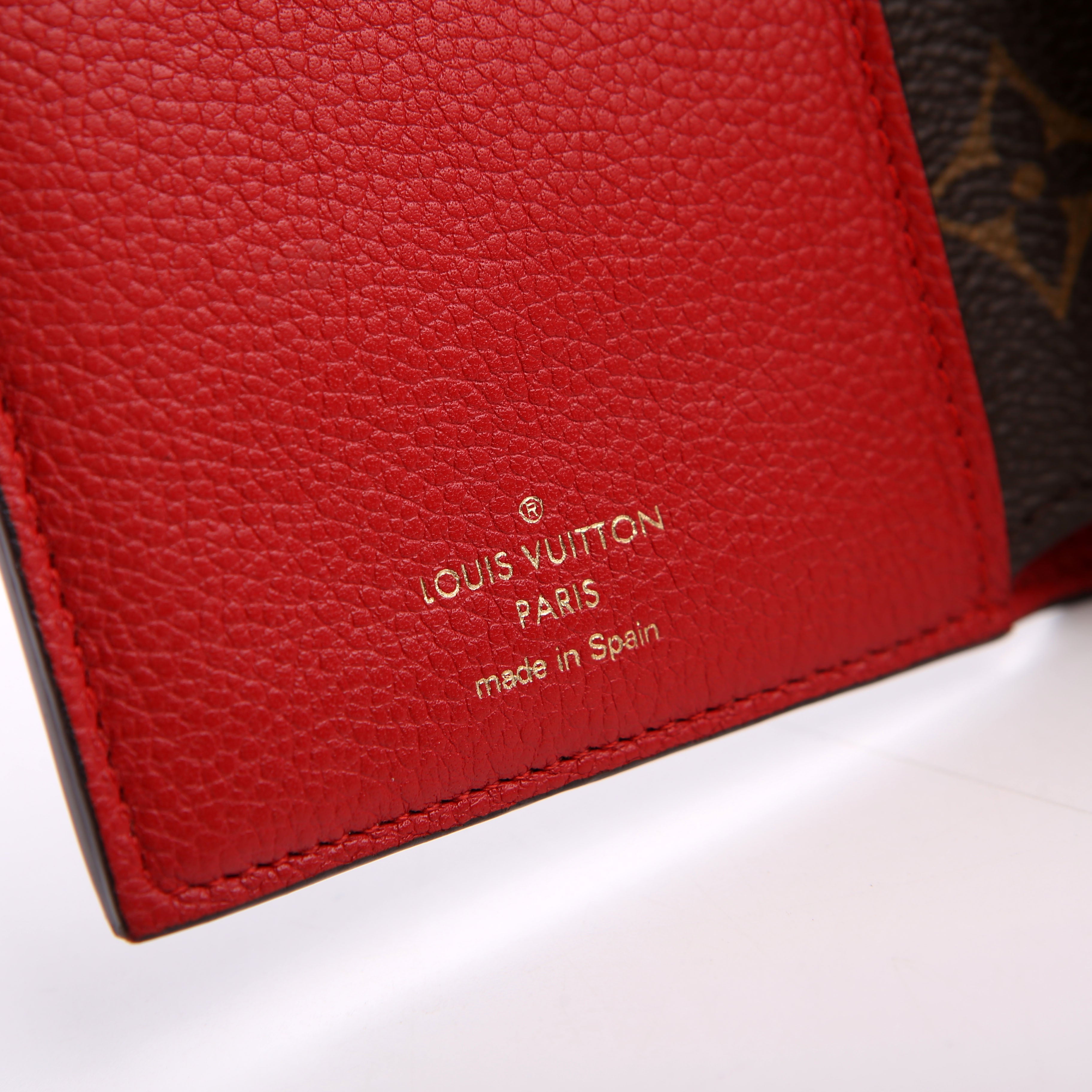 Pallas Wallet Compact Monogram Red