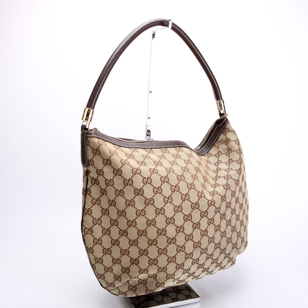 161718 GG Canvas Shoulder Bag Medium Brown