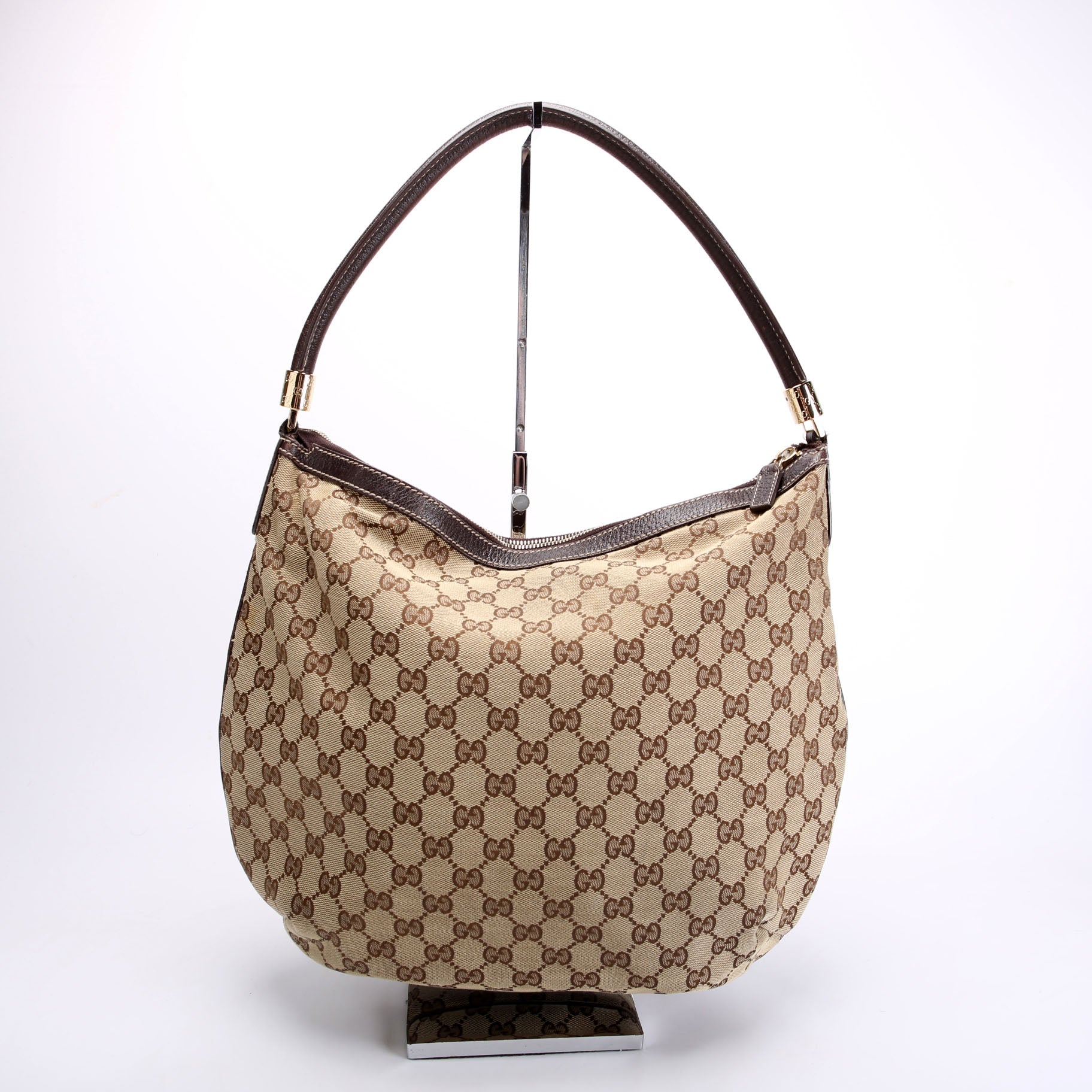 161718 GG Canvas Shoulder Bag Medium Brown