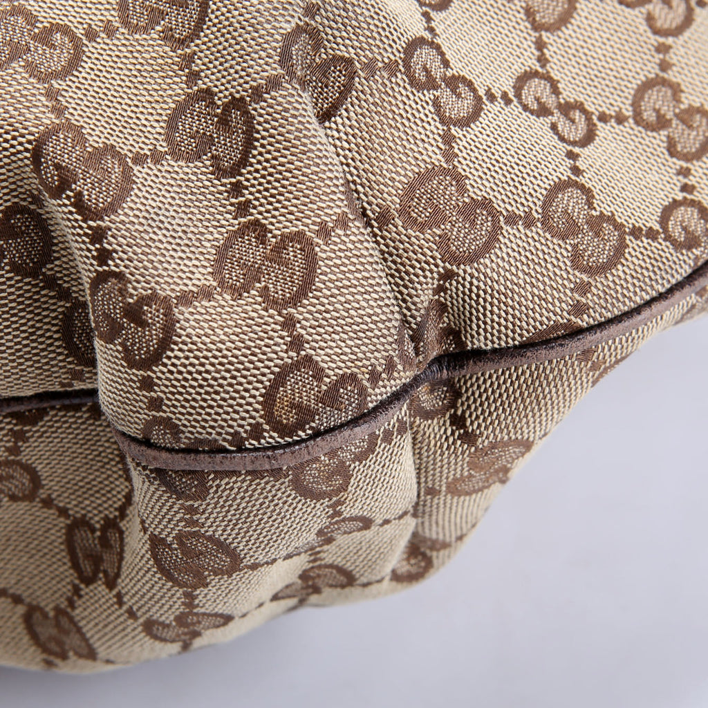 161718 GG Canvas Shoulder Bag Medium Brown