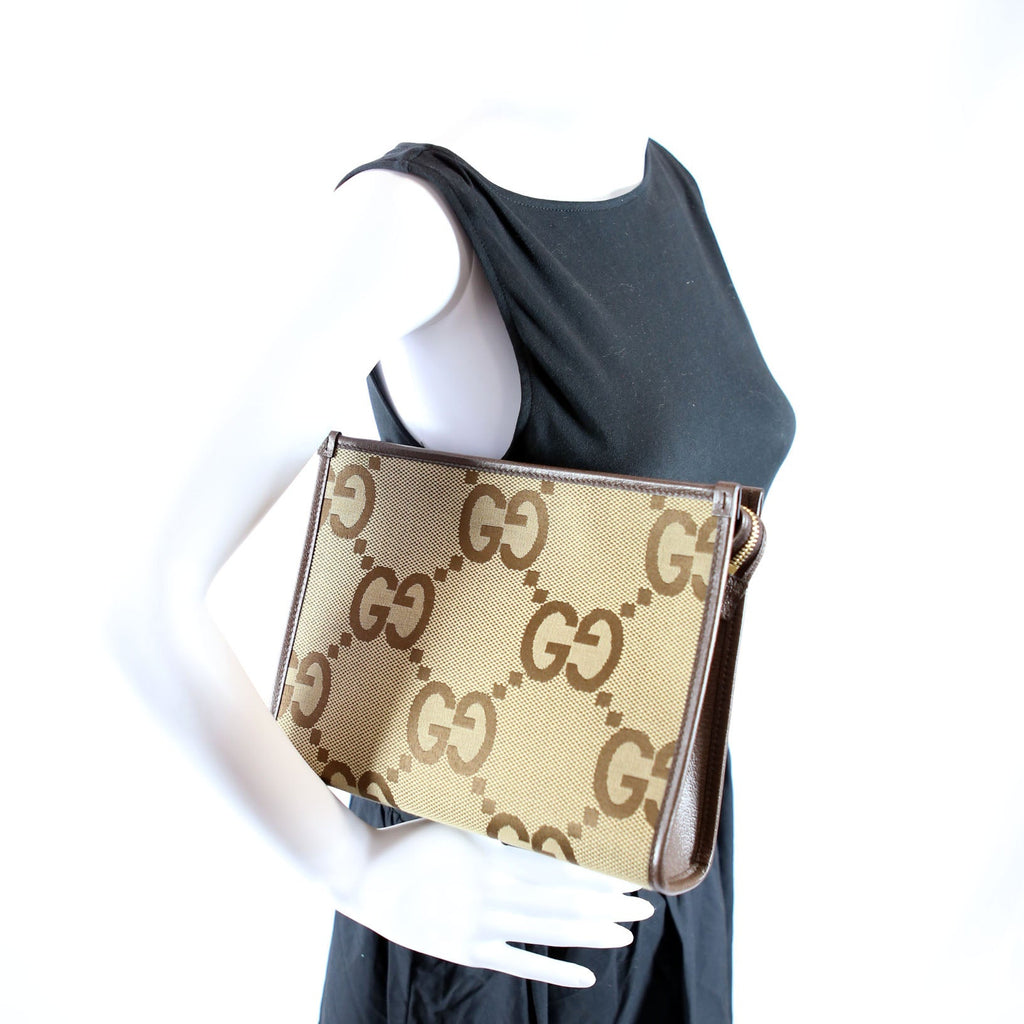 Gucci 699318 Jumbo GG Zip Pouch