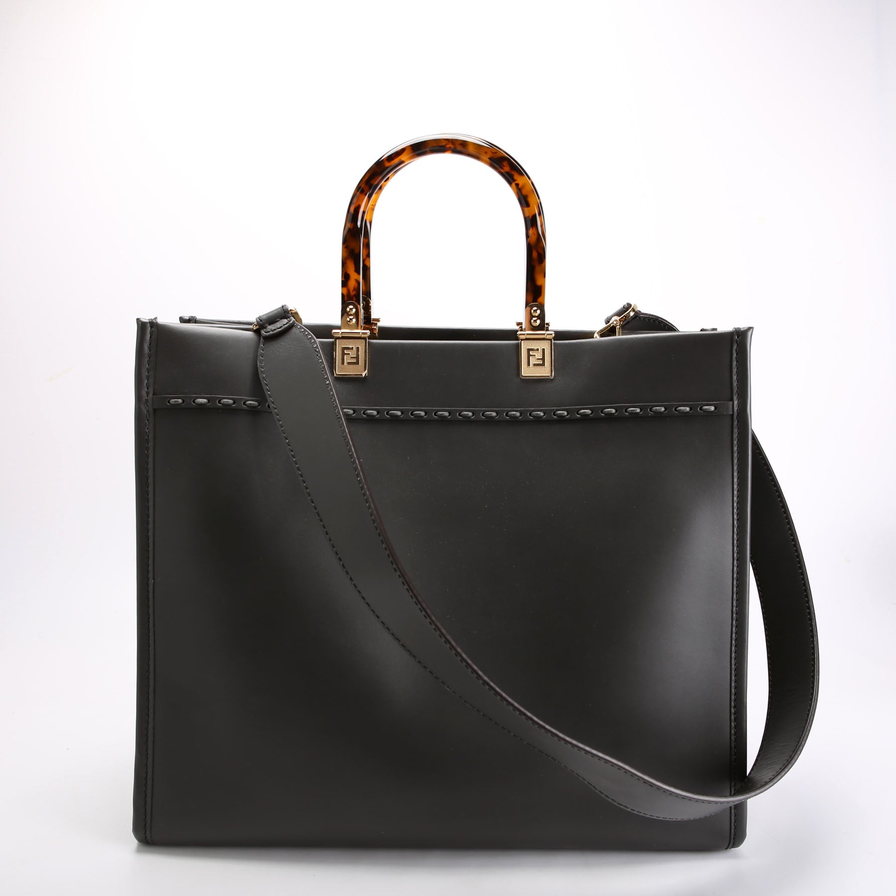Fendi 8BH386 Sunshine Shopper Medium Leather Python