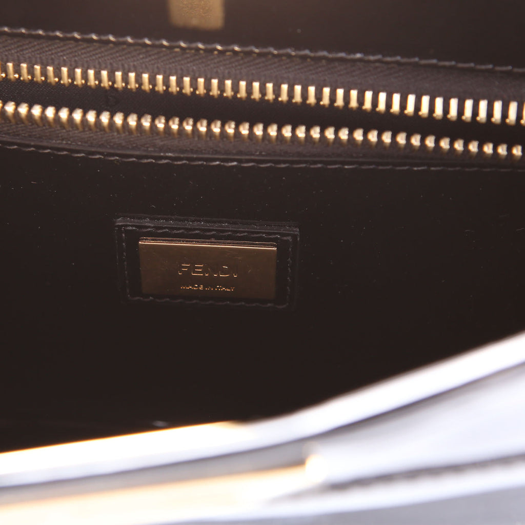 Fendi FF 1974 Peekaboo Medium Patent Iconic Defender Black/Brown