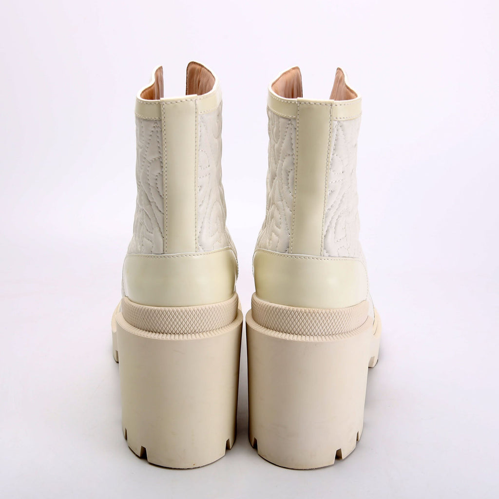 Gucci Quilted Rhombus Trip Ankle Boots Size 39