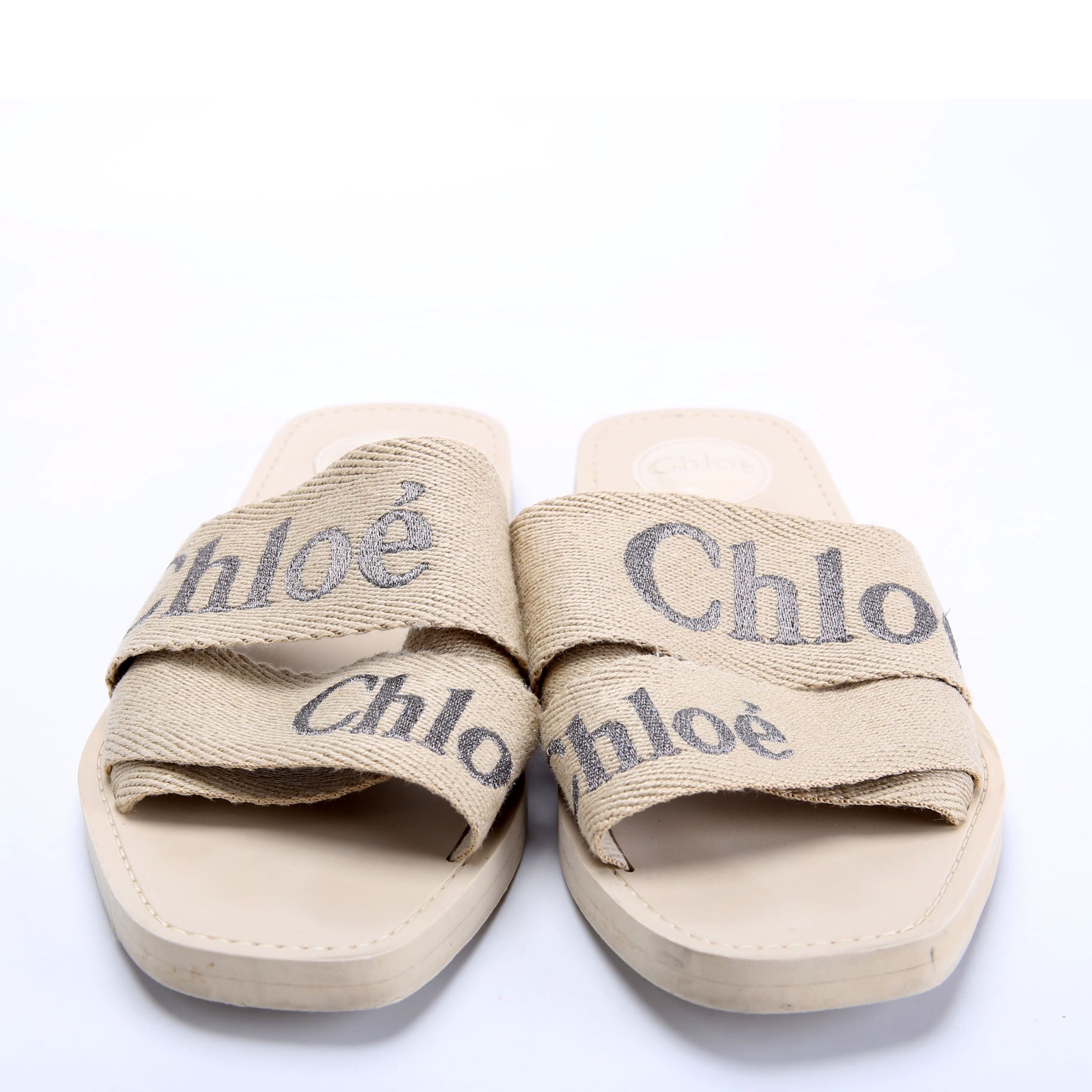 Woody Flat Mules Size 39 Beige