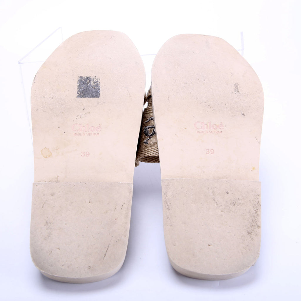 Woody Flat Mules Size 39 Beige