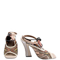 Evie Mesh/Fabric Slingback Heels Size 39 Multi