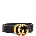 Gucci Belt: 414516 GG Marmont Size 85/34 Black/Gold