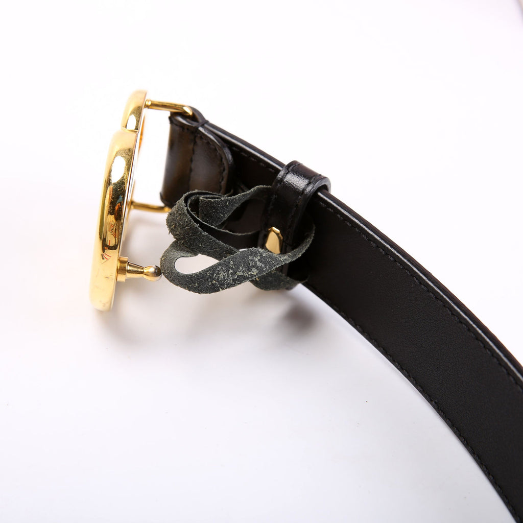 Gucci Belt: 414516 GG Marmont Size 85/34 Black/Gold