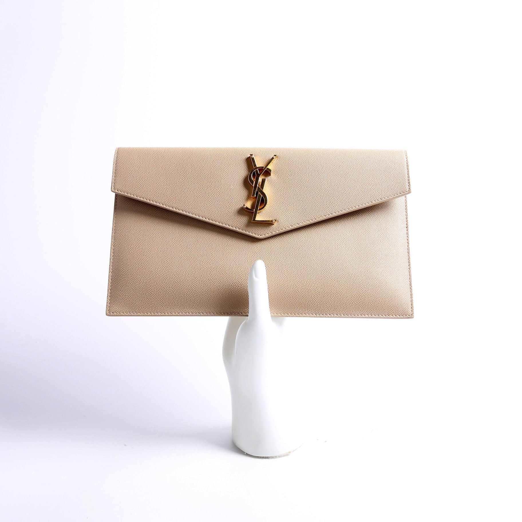 Uptown Pouch Grain Beige/Gold