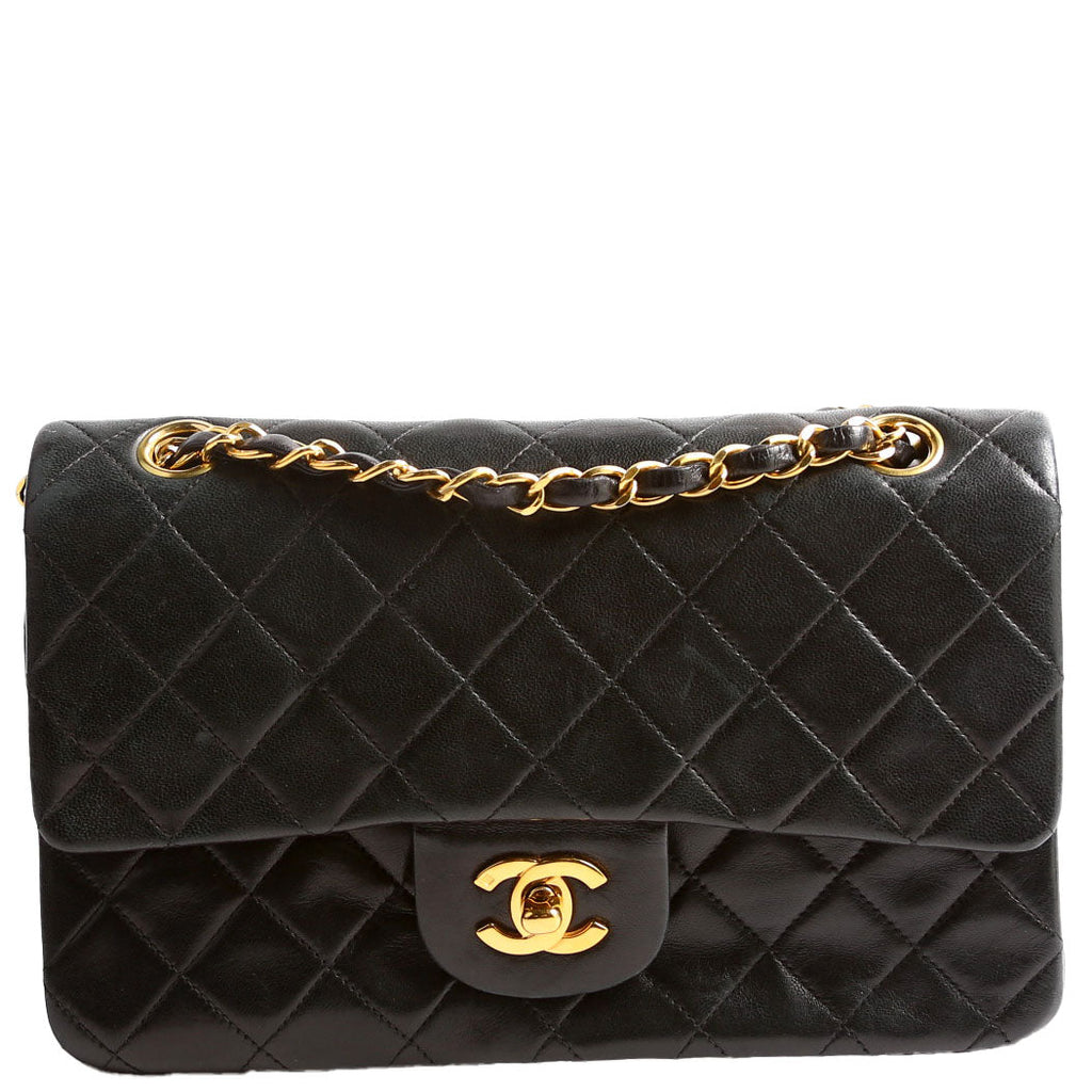 Classic Flap Small Lambskin 4M Black/Gold