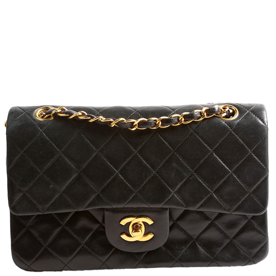 Classic Flap Small Lambskin 4M Black/Gold