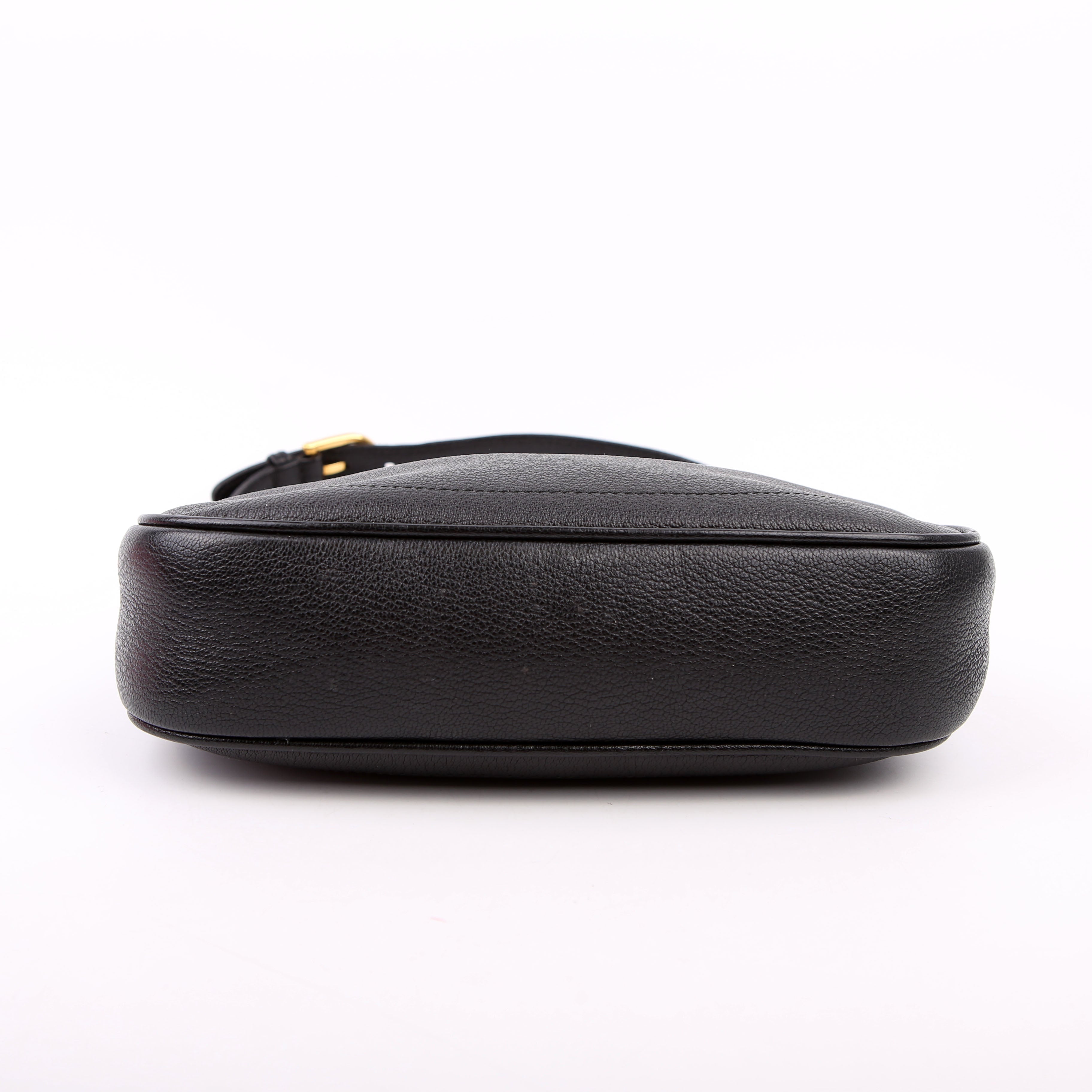 731817 Aphrodite Leather Small Shoulder Black