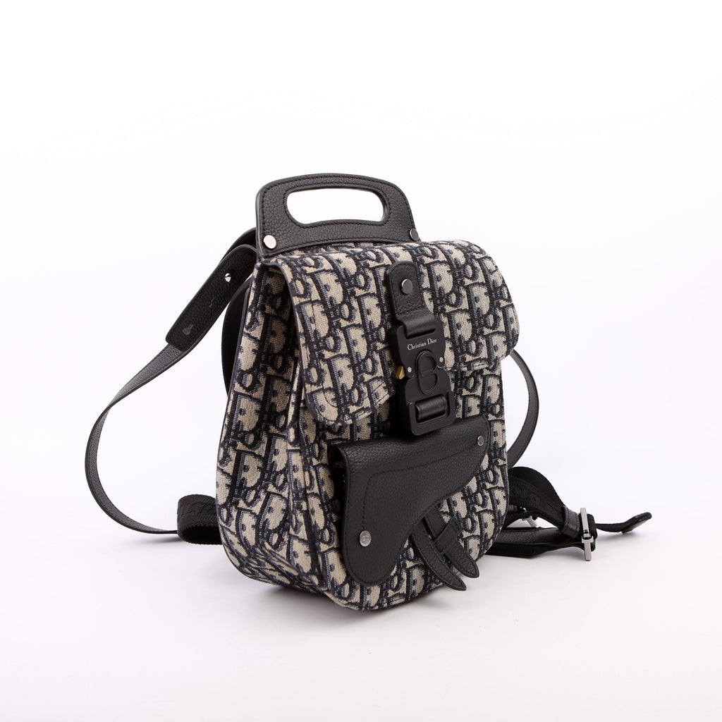 Dior Saddle Backpack XS Oblique Blue